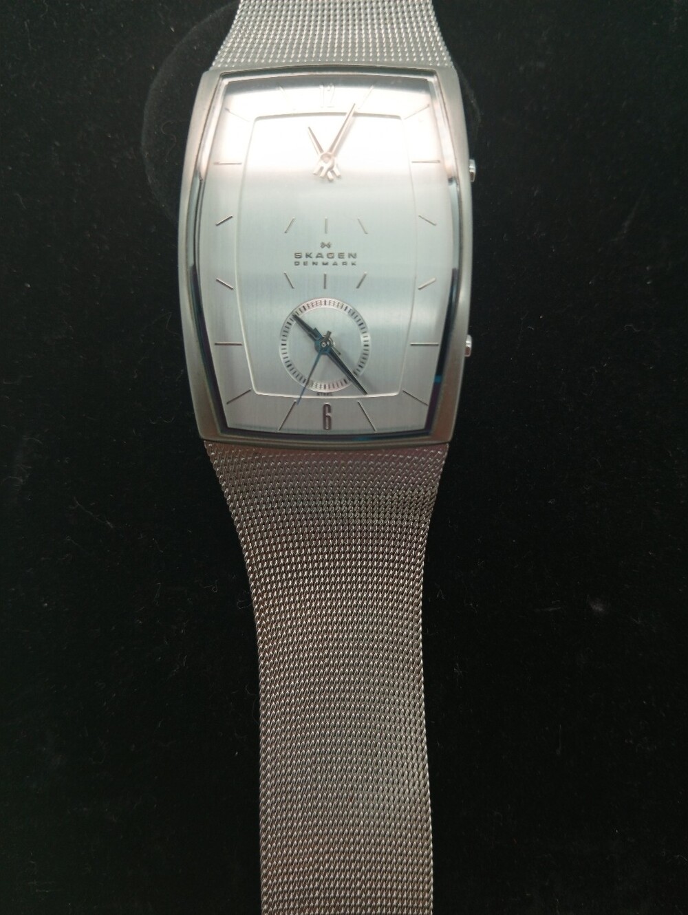 Skagen Men's 281LSS Dual-Time Silver Tone Mesh Watch